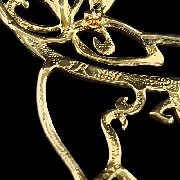 Vintage Lady Remington Gold Tone Fashion Woman Brooch (5009) - Picture 5 of 5